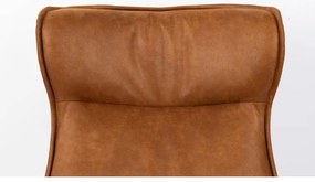Кадифено кресло в цвят коняк John - White Label