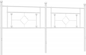 374424 vidaXL Метална резервна табла за легло, бяла, 180 см
