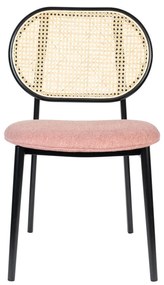 Черен/светлорозов трапезен стол Spike - Zuiver