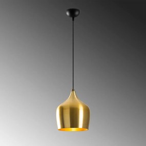 Висящо осветително тяло в златисто с метален абажур ø 22 cm Dodo – Opviq lights