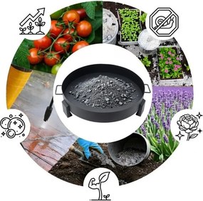 Градинска камина от чугун 60 см - преносима камина за дърва в градината