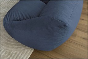 Тъмносин пуф от рипсено кадифе Lilibet – Bobochic Paris