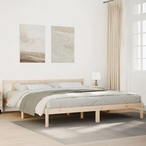 852452 vidaXL Екстра дълга рамка за легло, без матрак, 180x220 см, бор масив