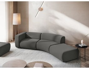 Сив кадифен шезлонг (десен ъгъл) Ekahi – Makamii