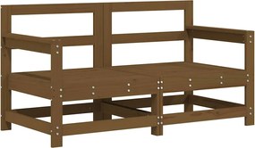 825509 vidaXL Градински ъглови дивани, 2 бр, меденокафяви, бор масив