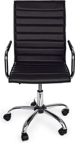 Черен офис стол от имитация на кожа Perth – Yes Everyday