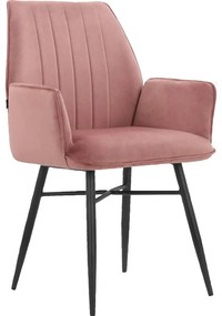 Светлорозови тапицирани трапезни столове в комплект 2 бр. Anzo – Støraa