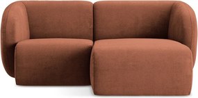 Теракотен шенилов ъглов диван (десен ъгъл) Lani – Makamii