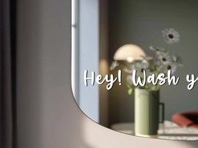 Стикер za огледало S32 – Hey! Wash your hands.