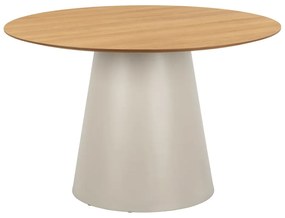 Кръгла трапезна маса с дъбов плот ø 120 cm Soli – Actona