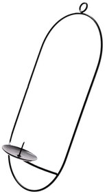 Черна метална стена свещник реколта - Dakls