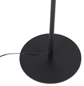 Дизайнерска подова лампа черна с LED и сензорен димер - Palka