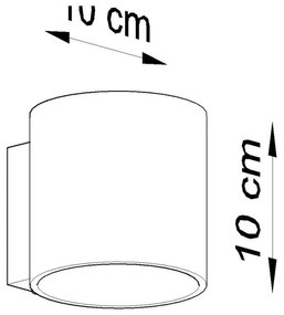 Черна стенна лампа Roda - Sollux