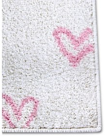 Розово-бял детски килим 120x170 cm Hearts - Hanse Home