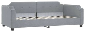 354210 vidaXL Кушетка, светлосива, 100x200 см, плат