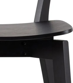 РОКСИ Черен - ДЪРВЕН ХОКЕР БАР СТОЛ ЗА КУХНЯ ХОЛ РЕСТОРАНТ РЕТРО