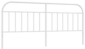 353721 vidaXL Метална табла за глава, бяла, 193 см