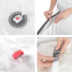 Комплект от 2 бели кутии за съхранение под леглото с вакуумна опаковка XLarge Underbed , 105 x 15,5 cm Life - Compactor