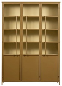 Метална витрина в цвят горчица 140x200x44 cm Exhibit – WOOOD