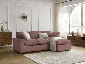 Розов ъглов диван от рипсено кадифе Belair – Bobochic Paris