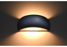 Сива керамична стенна лампа Palermo - Sollux