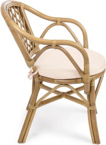 Градински стол от масивно дърво/ратанов в естествен цвят Athina – Bizzotto