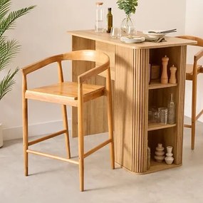 Бар стол atmosphera Miyako, 70 см, Тиково дърво