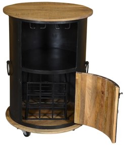 Черен метален шкаф за вино за 9 броя бутилки, 60x85 cm Luni – Interia Home &amp; Living