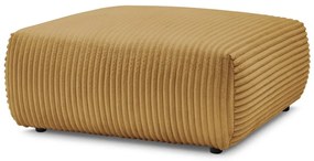 Табуретка от рипсено кадифе в цвят горчица Lucien – Bobochic Paris