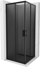 Mexen Rio квадратна душ кабина 80 x 80 см, графит, черна - 860-080-080-70-40