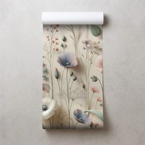 Тапет – Пастелни полски цветя