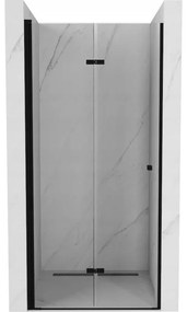 Mexen Lima сгъваеми душ врати 100 см, прозрачни, черни - 856-100-000-70-00