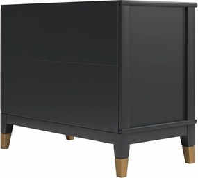 Черно нощно шкафче Westerleigh – CosmoLiving by Cosmopolitan