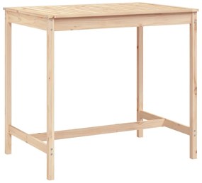 824088 vidaXL Градинска маса, 121x82,5x110 см, борово дърво масив