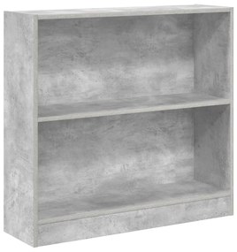 800895 vidaXL Етажерка за книги, бетонно сива, 80x24x75 см, инженерно дърво