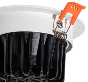 Вграден прожектор бял 9,5 см с LED 1300 lm димируем IP65 - Gaius