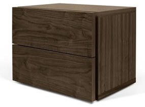 Кафяво нощно шкафче с 2 чекмеджета Aurora - TemaHome