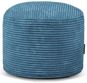 Син пуф от рипсено кадифе Mini – SLOWDOWN