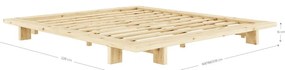 Двойно легло от масивен бор с включена подматрачна рамка в естествен цвят 140x200 cm Japan – Karup Design
