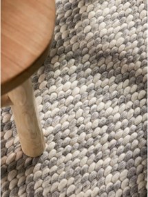 Светлосив/кремав ръчно изработен вълнен кръгъл килим ø 160 cm Lyon Beans – Elle Decoration