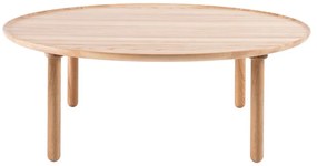 Кръгла масичка за кафе от дъбова дървесина в естествен цвят ø 100 cm Mu - Gazzda