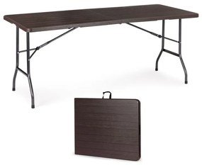 Сгъваема маса за кетъринг 180 см - тъмнокафява