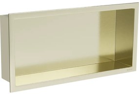 Mexen X-Wall-R нишева лавица с фланец 45 x 20 см, златна четкана - 1950452010