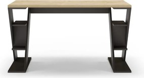 Работна маса с дъбов плот 60x137 cm Butterfly – Marckeric