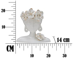 Бяла порцеланова ваза Жена Young - Mauro Ferretti