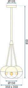 Пендел Gold Glass Ball Mat APP688-3CP