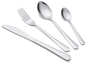 Комплект 24 бр. прибори за хранене Luigi Ferrero Prima FR-2402, Неръждаема стомана, Сребрист