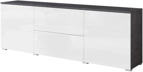 ТВ шкаф Vera 181-Черен-Бял лак