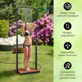 Blumfeldt Sumatra Breeze, SQ, градински душ, WPC, алуминий,  70x55, правоъгълна