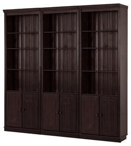 Кафява библиотека от масивен бор 222x223 cm Anita – Støraa